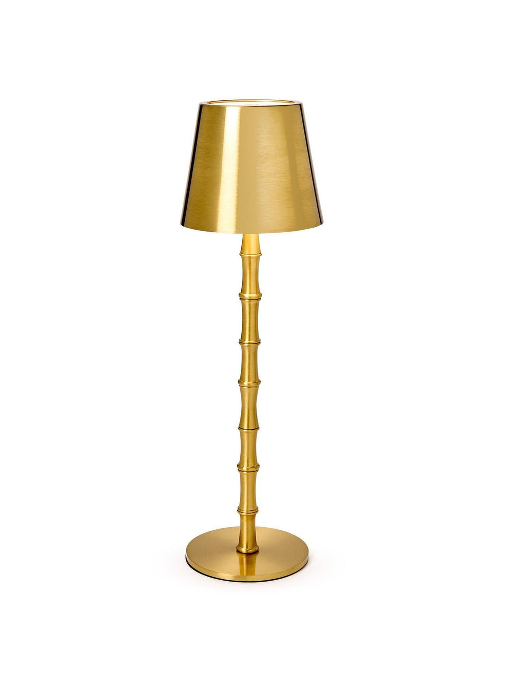 Gold Bamboo Lamp | LED Portable Cordless