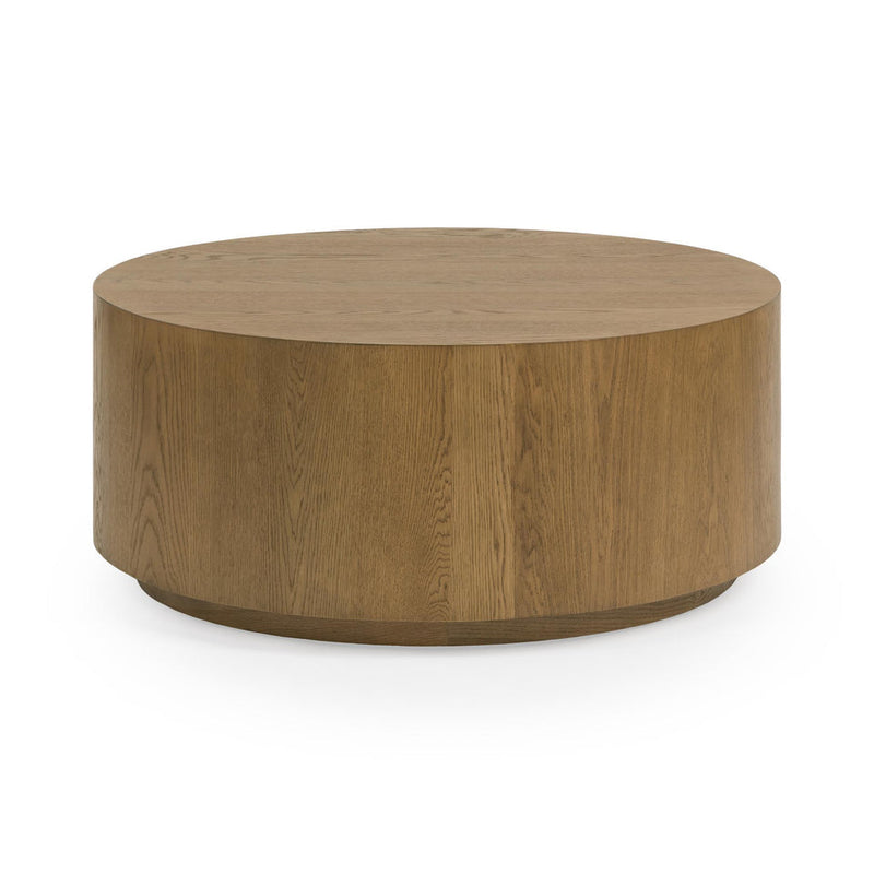Layne Coffee Table with Casters | Light Brown | 42 x 42 x 17