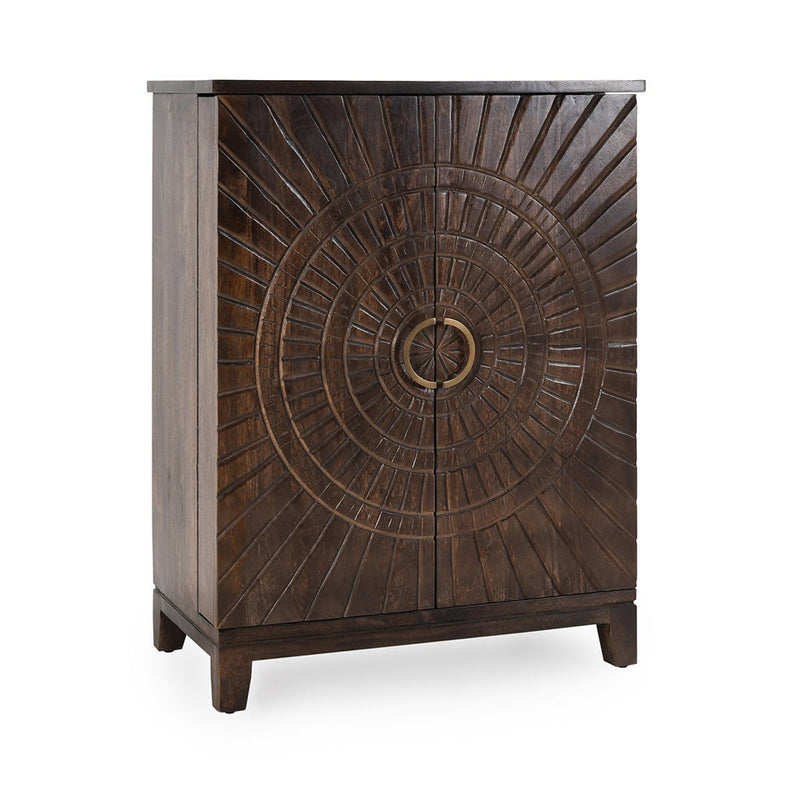 Vivienne Bar Cabinet | Bark Brown | 36" x 20" x 47"