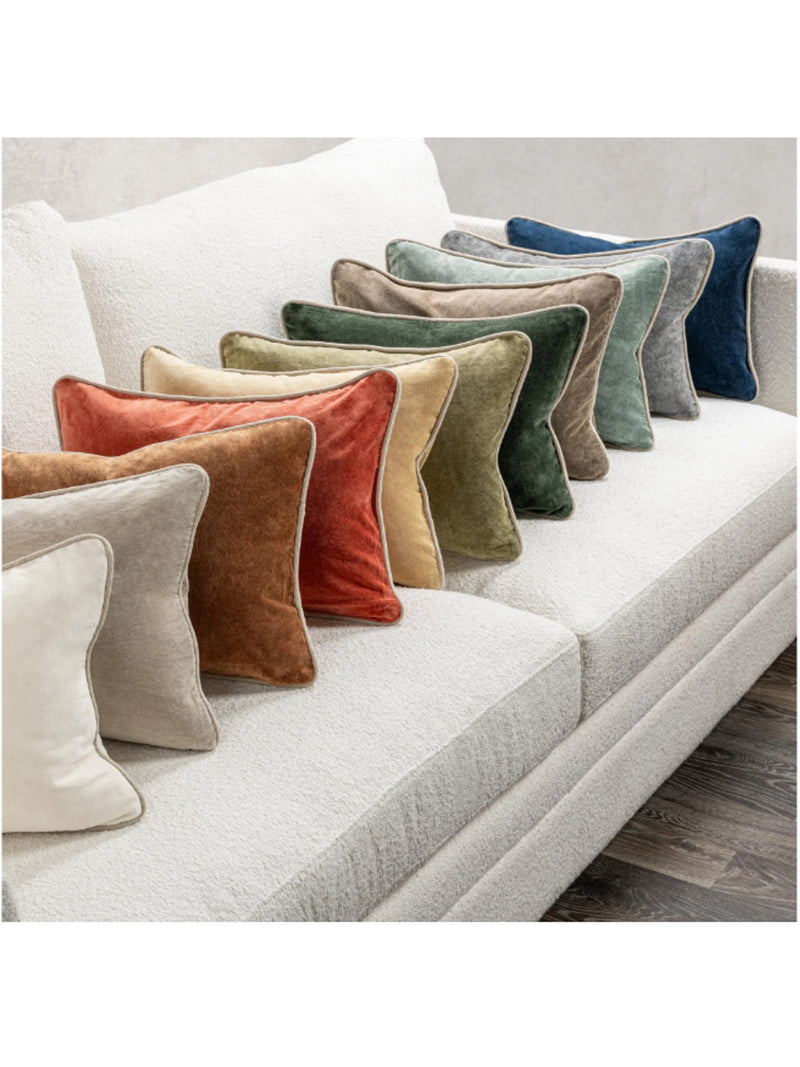 Heirloom Velvet Kidney Pillow | Bay Green