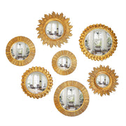 Gold Leaf Convex Mirrors