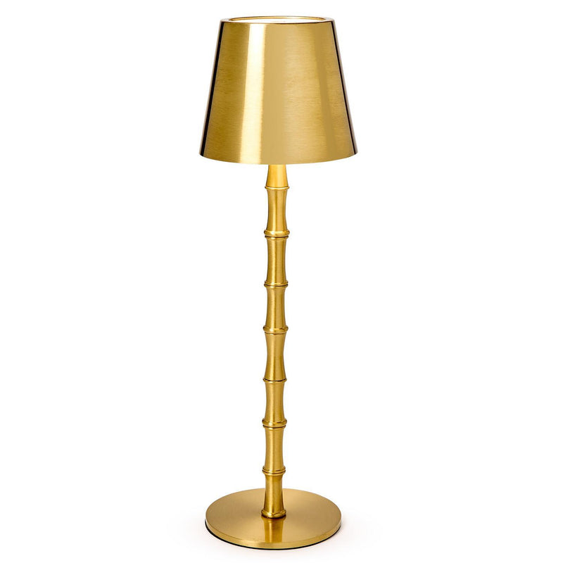 Gold Bamboo Lamp | LED Portable Cordless