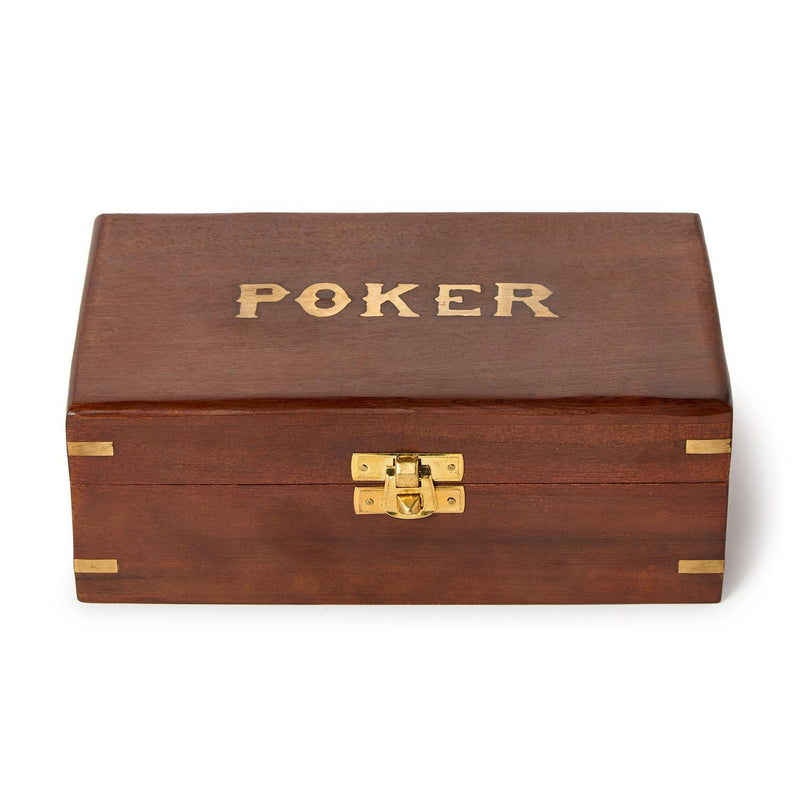 Turf Club Poker Set in Hand-Crafted Wood Box