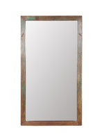 Distressed Turquoise Floor Mirror