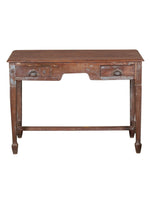 Wood Desk w/Foot Bar