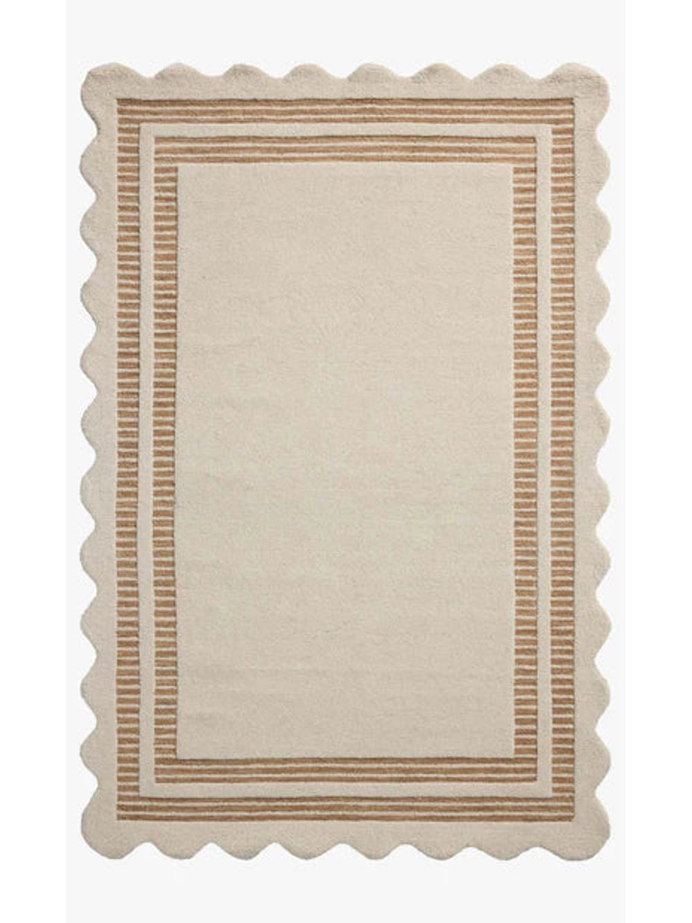 Scottie Wool Rug|Ivory/Rust 5' x 7'5"