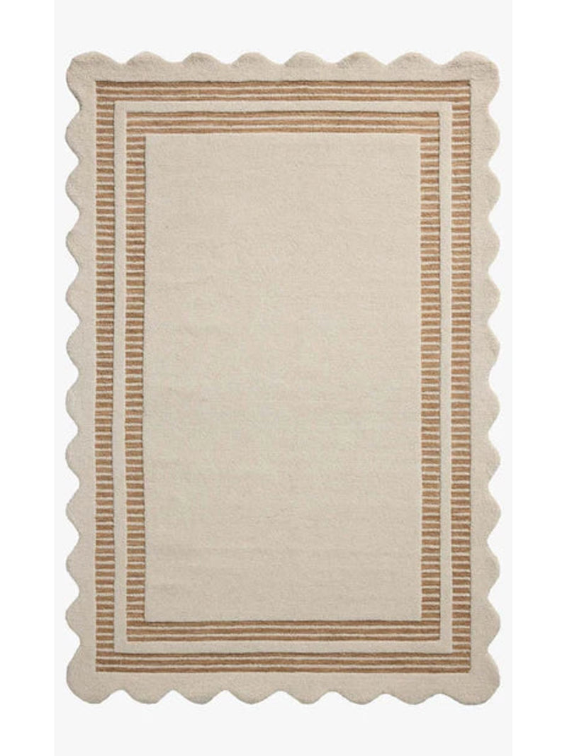Scottie Wool Rug|Ivory/Rust 5' x 7'5"