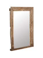 Carved Wood Floor Mirror