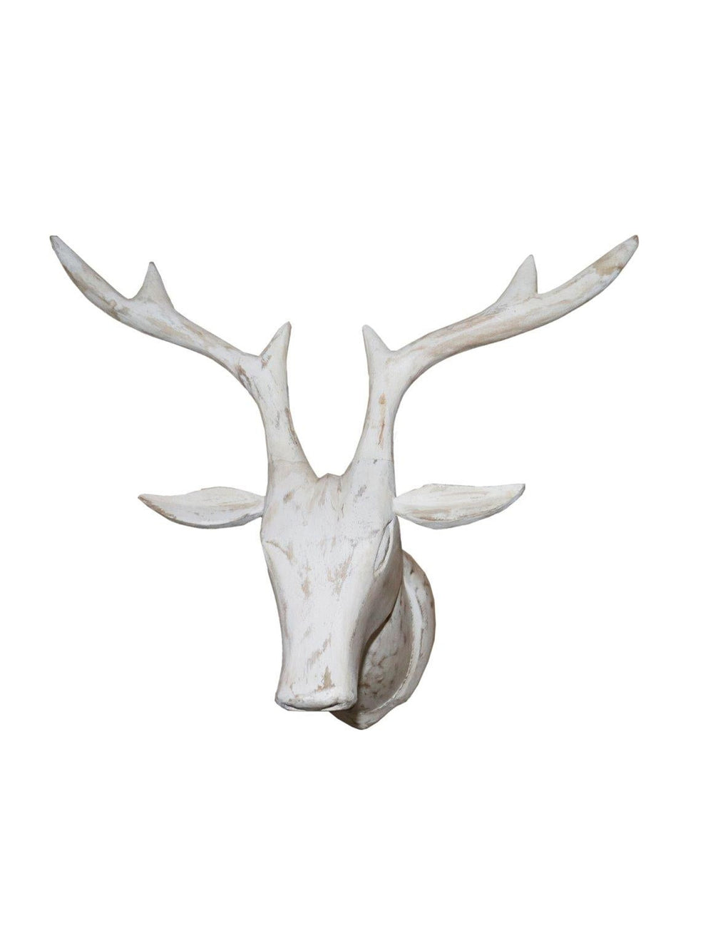 White Wood Deer Head
