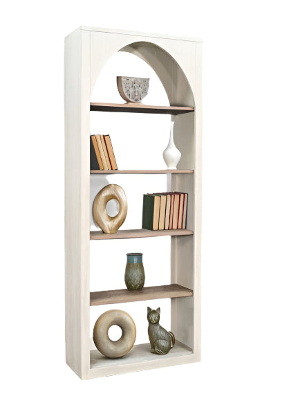 Light Wood Arch Bookcase
