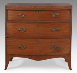 Georgian Mahogany Bow Front Dresser