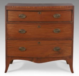 Georgian Mahogany Bow Front Dresser