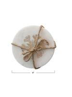 Snowflake Inlay Marble Coasters