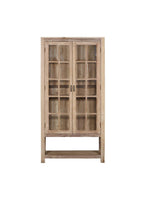 Raised Light Wood & Glass Almirah