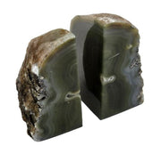 Green Agate Bookends
