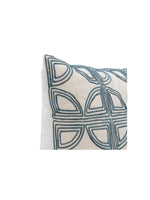 Elea Throw Pillow 22" | Ivory/Navy
