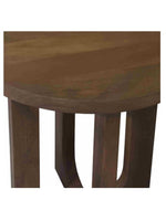 Round Brown Side Table