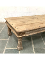 Carved Old Wood Coffee Table | 62.3"
