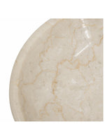 Round Marble Pedestal Fruit Bowl | Cream