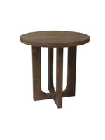 Round Brown Side Table