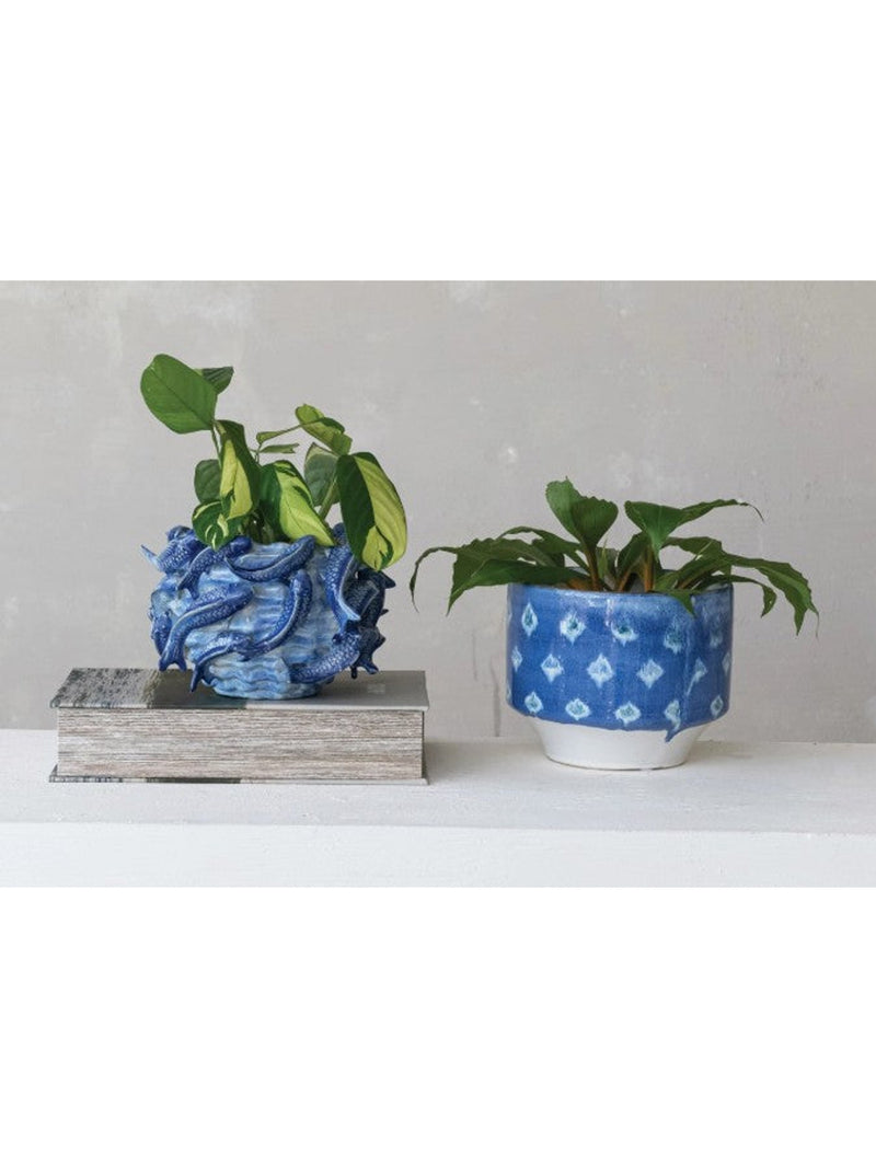 Blue Fish Planter