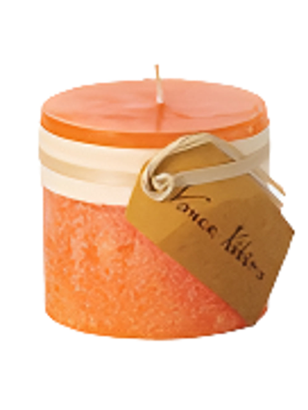 Tangerine 3.25" Timber Pillar Candle