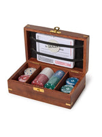 Turf Club Poker Set in Hand-Crafted Wood Box