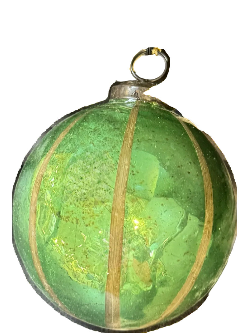 Vintage 4" Glass Ball Ornament