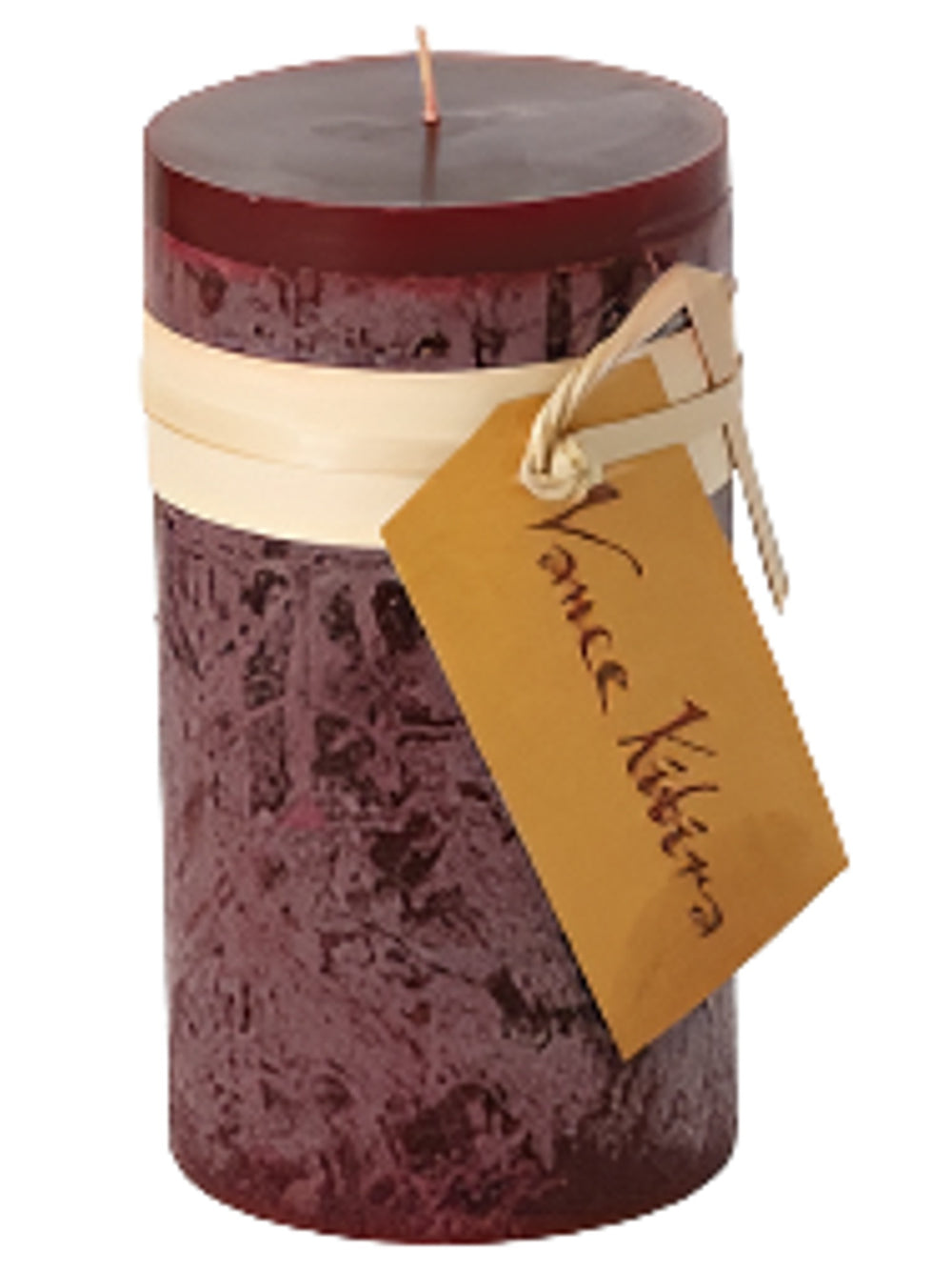 Wine 6" Timber Pillar Candle
