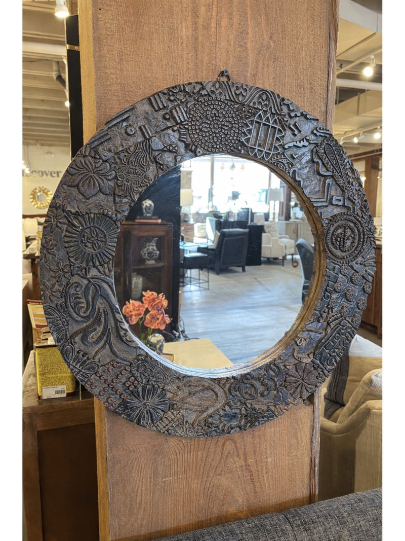 Teak Wood Framed Mirror