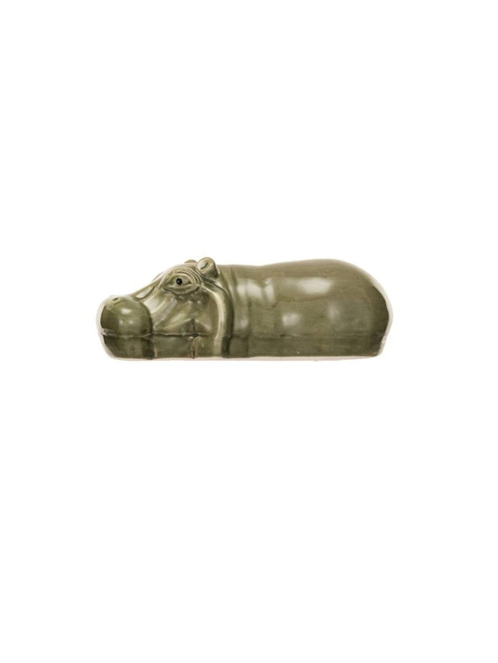 Stoneware Floating Hippo, Grey