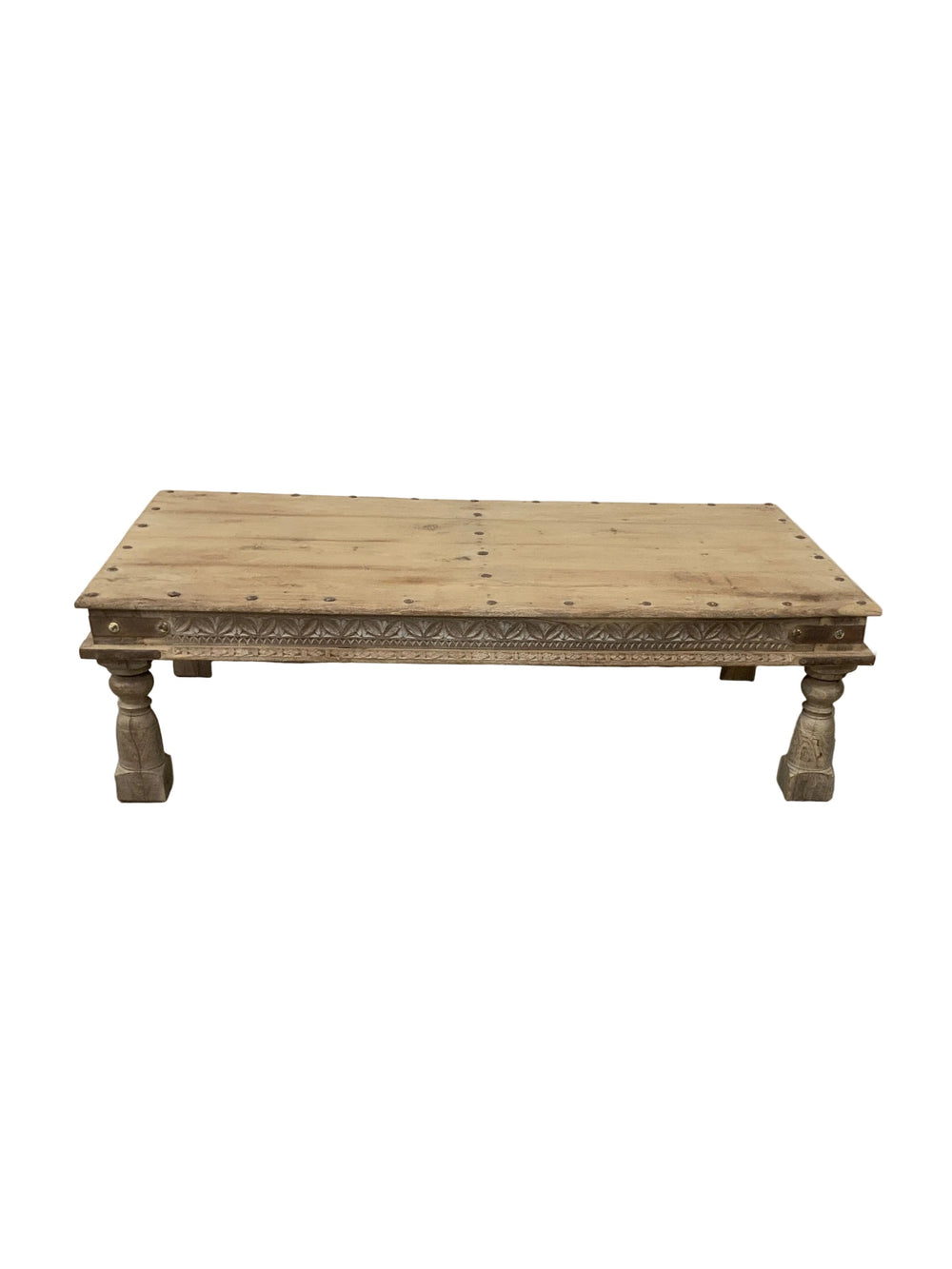 Carved Old Wood Coffee Table | 62.3"