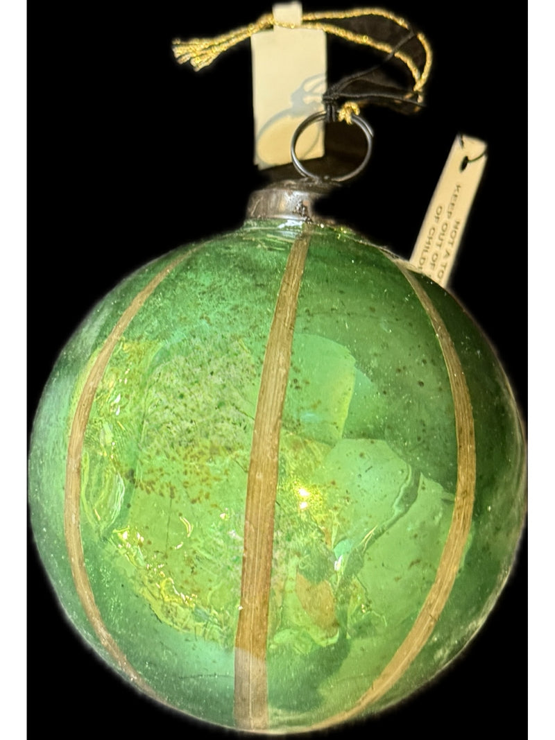 Vintage 6" Glass Ball Ornament