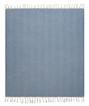 Turkish Cotton Faded Blue Throw