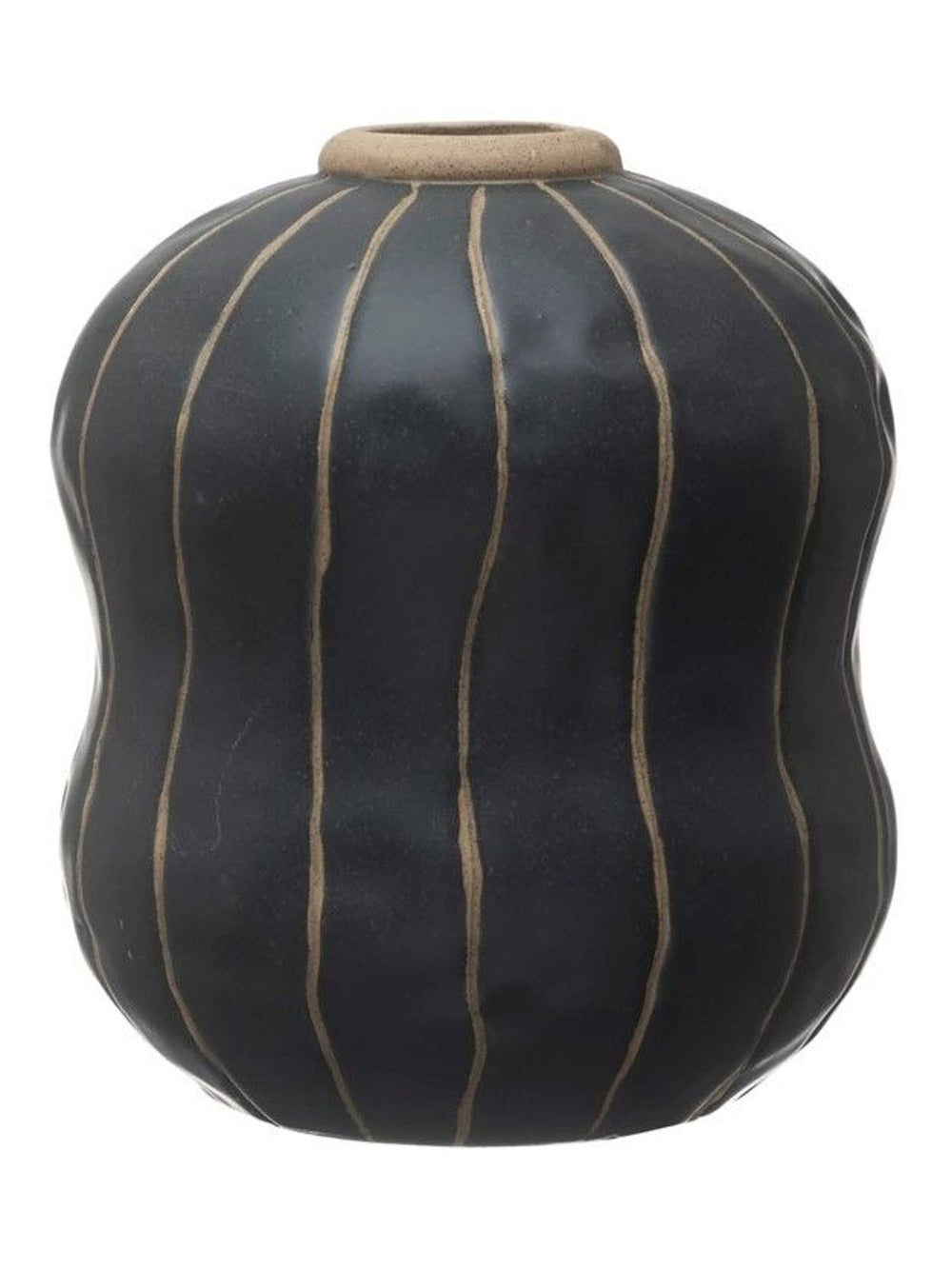 Stoneware Vase w/Stripes