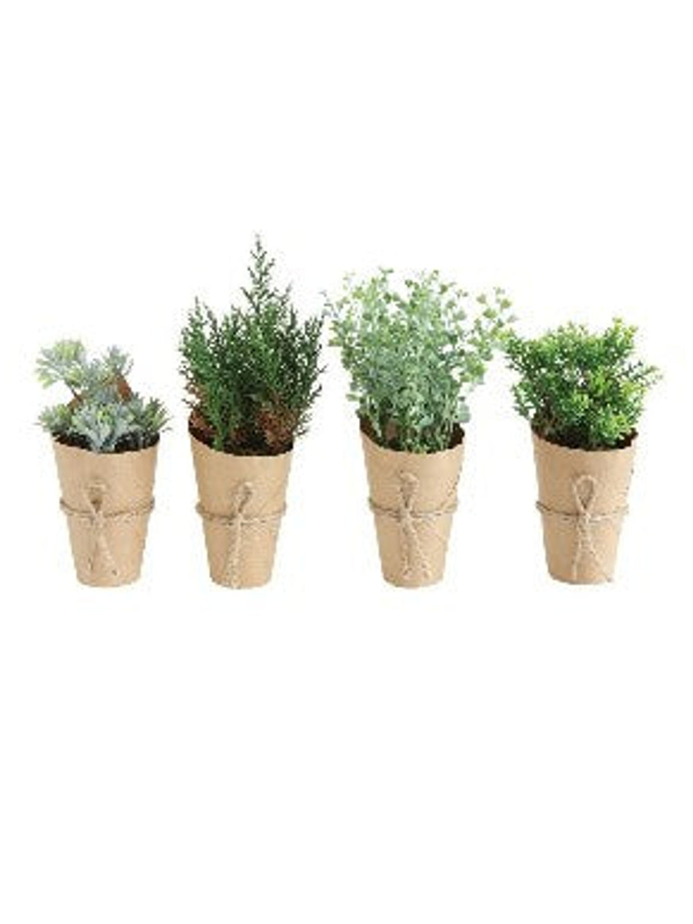 Artificial Plant In Paper-Wrapped Pot