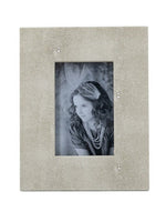 Gray Faux Leather Photo Frame 4.5X6.5
