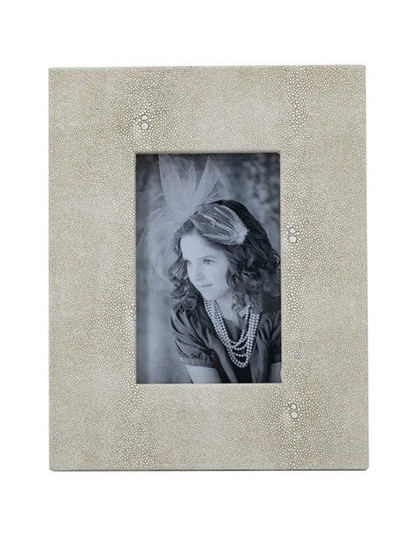 Gray Faux Leather Photo Frame 4.5X6.5