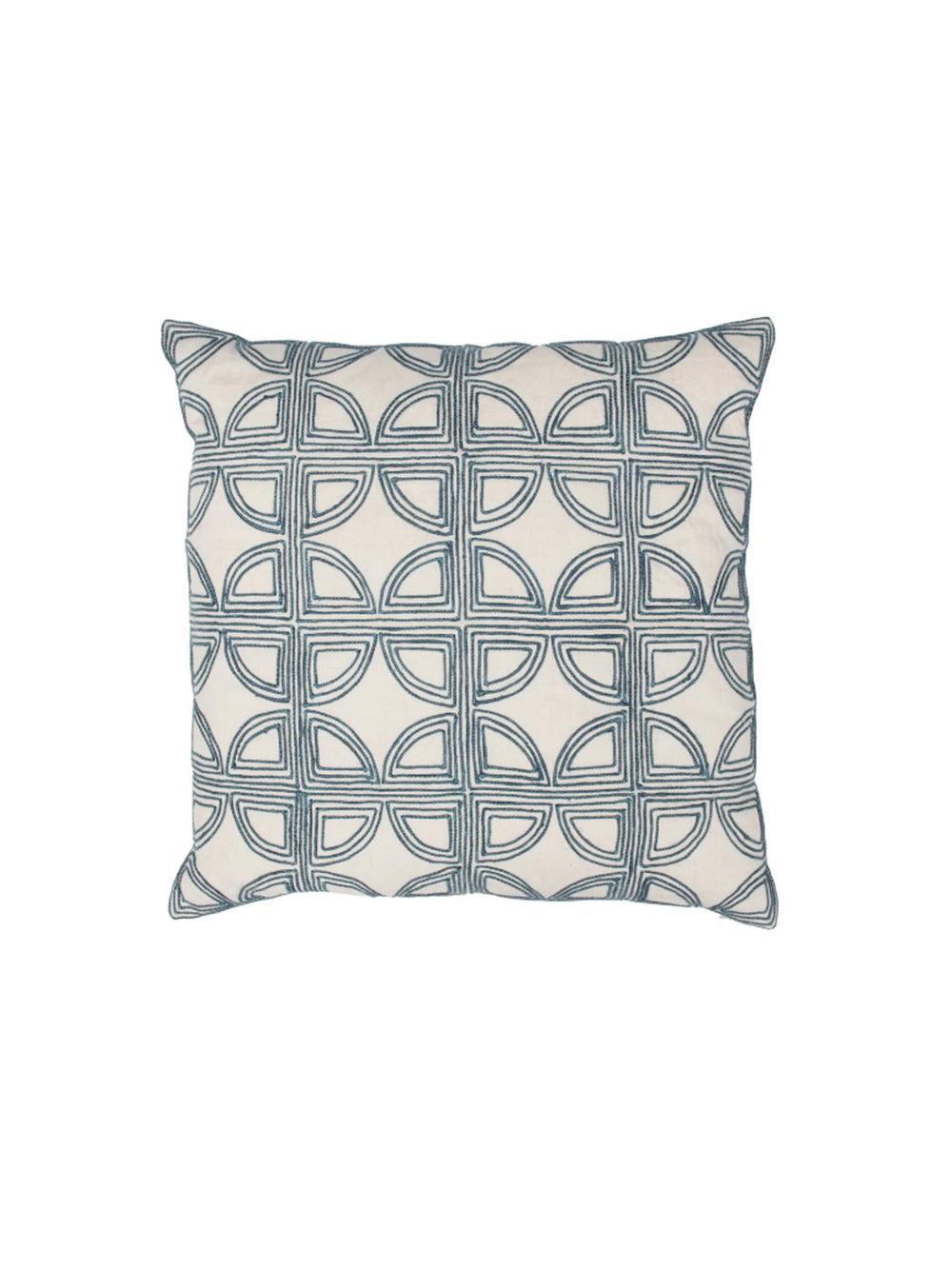 Elea Throw Pillow 22" | Ivory/Navy