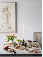 Round Marble Pedestal Fruit Bowl | Cream