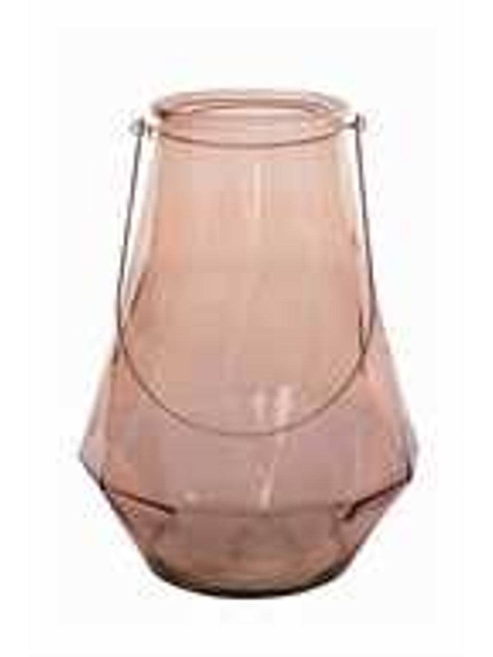 Round Pink Glass Lantern
