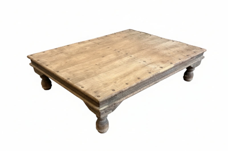 Wooden Carving Coffee Table | 65.5"