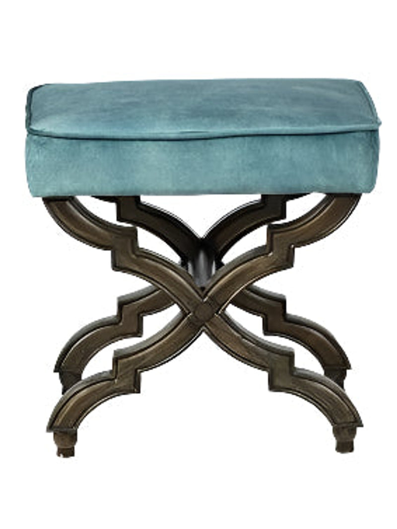 Caden Stool | Blue Velvet