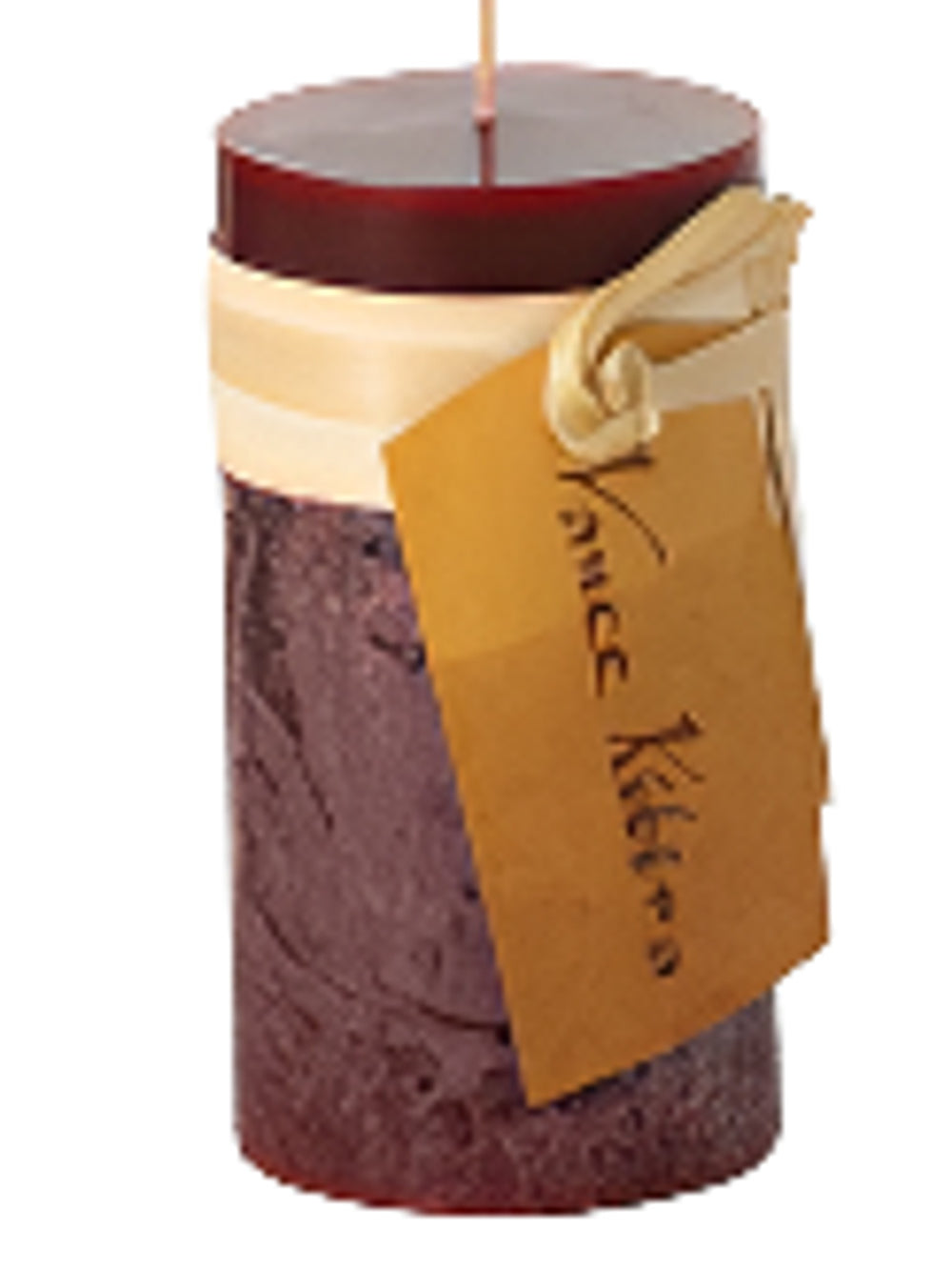 Wine 4" Timber Pillar Candle