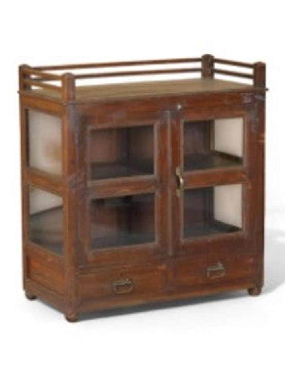 Antique Wooden Glass Cabinet