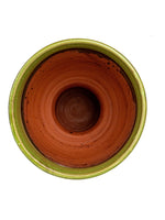 Terra-cotta Hobnail Footed Vase | Green