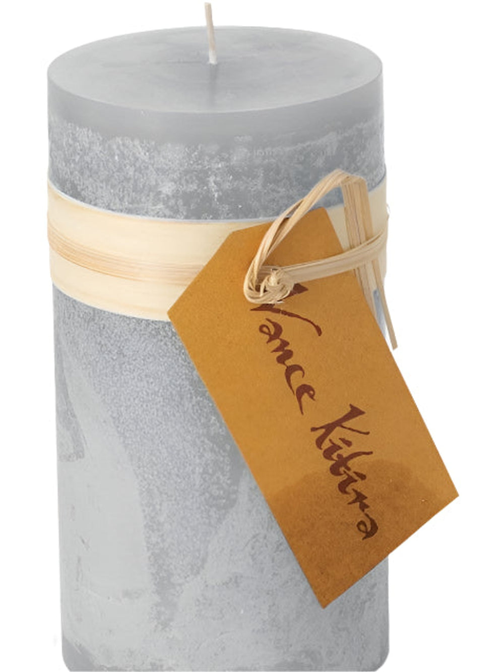 Dove Gray 6" Timber Pillar Candle