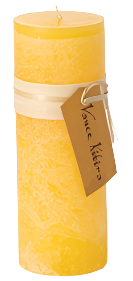 Timber Pillar 9" Candle | Pale Yellow