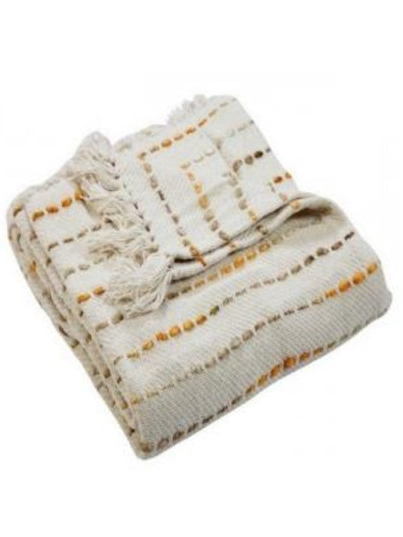 Hand Woven Yellow Throw
