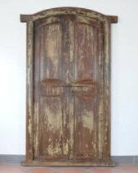 Old World Wood Door with Frame